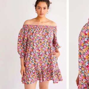 Anthropologie NWT Flounced Off-The-Shoulder Mini Dress Size 1X